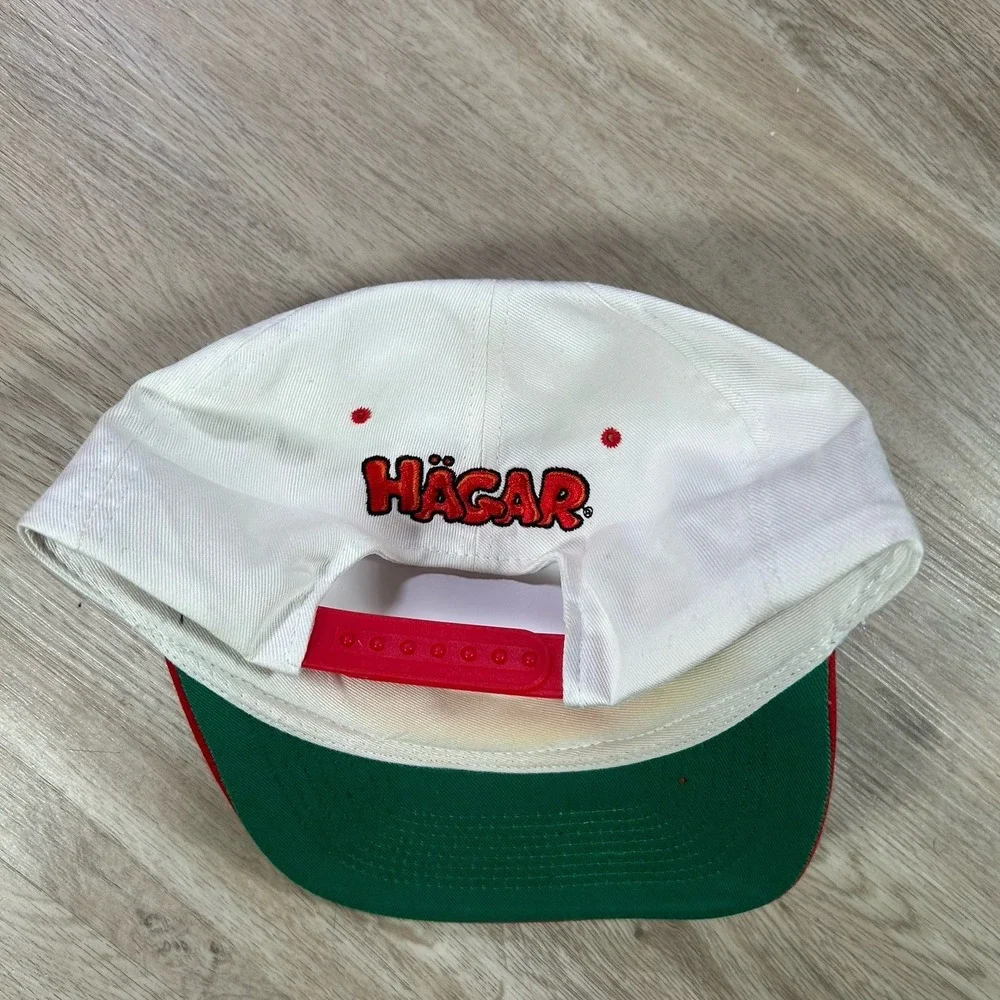 VTG 1994 Hagar The Terrible Snapback Hat Comic Cartoon Headstart Beige Cap